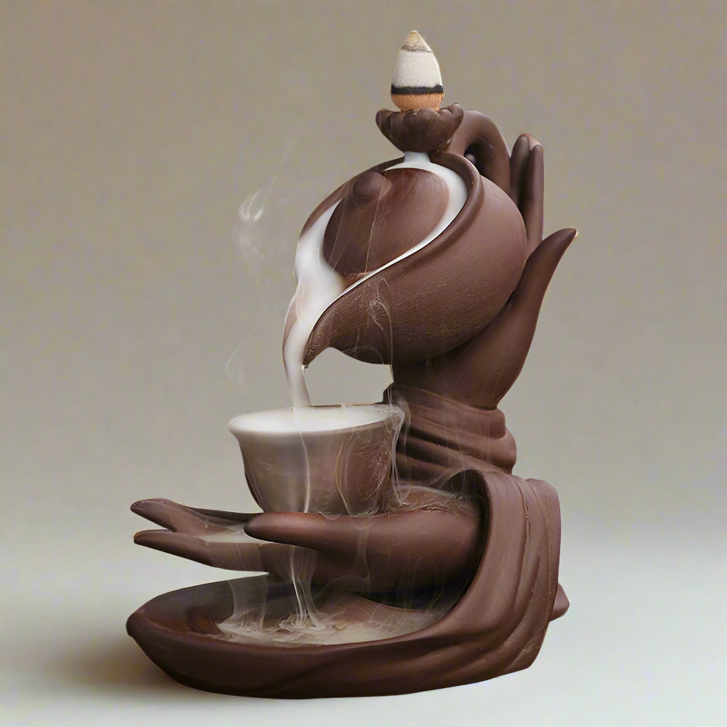 Pouring TeaCup Ceramic Backflow Incense Burner