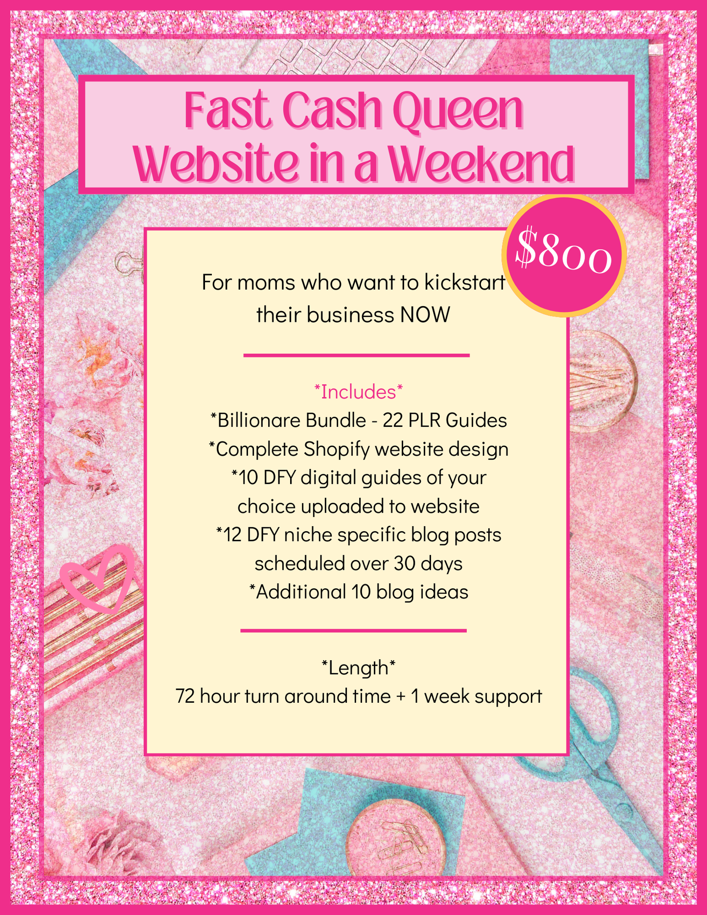 Fast Cash Queen - Website in a Weekend